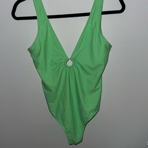 Worn once full light lime green swimsuit